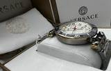 Versace Greca Sport Quartz White Dial Two Tone Steel Strap Watch For Men - VEZ300521 Authentic Buy Shop Now