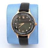 Swarovski Octea Nova Black Dial Black Leather Strap Watch for Women - 5650033 Authentic Buy Shop Now