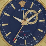 Versace Race GMT Blue Dial Blue Leather Strap Watch For Men - 29G70D282 Authentic Buy Shop Now