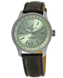 Breitling Navitimer Automatic 35 Green Dial Green Leather Strap Watch for Women - A17395361L1P1 Authentic Buy Shop Now