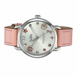 Coach Delancey White Dial Pink Leather Strap Watch for Women - 14502799 Authentic Buy Shop Now