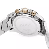 Hugo Boss Here Chronograph Black Dial Two Tone Steel Strap Watch for Men - 1513757 Authentic Buy Shop Now