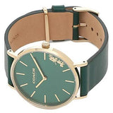 Coach Green Dial Green Leather Strap Watch for Women - 14503383 Authentic Buy Shop Now