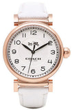 Coach Madison White Dial White Leather Strap Watch for Women - 14502408 Authentic Buy Shop Now