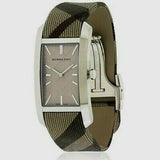 Burberry Nova Check Silver Dial Two Tone Leather Strap Watch For Women - BU9404 Authentic Buy Shop Now