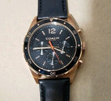 Coach Sullivan Chronograph Black Dial Black Leather Strap Watch for Men - 14602087 Authentic Buy Shop Now