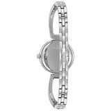 Bulova Crystal Black Mother of Pearl Dial Silver Steel Strap Watch for Women - 96L224 Authentic Buy Shop Now
