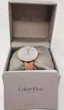 Calvin Klein Full Moon Silver Dial Pink Leather Stap Watch for Women - K8Y236Z6 Authentic Buy Shop Now