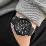 Hugo Boss Velocity Black Dial Black Leather Strap Watch for Men - 1513716 Authentic Buy Shop Now