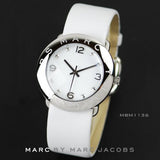 Marc Jacobs Amy White Dial White Leather Strap Watch for Women - MBM1136 Authentic Buy Shop Now