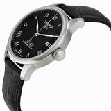 Tissot Le Locle Powermatic 80 Black Dial Black Leather Strap Watch For Men - T006.407.16.053.00 Authentic Buy Shop Now