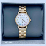 Marc Jacobs Baker Dexter White Dial Rose Gold Steel Strap Watch for Women - MBM3443 Authentic Buy Shop Now