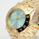 Marc Jacobs Amy Blue Dial Gold Steel Strap Watch for Women - MBM3301 Authentic Buy Shop Now