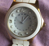 Marc Jacobs Pelly White Dial White Silicone Strap Watch for Women - MBM2526 Authentic Buy Shop Now