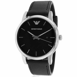 Emporio Armani Classic Quartz Black Dial Black Leather Strap Watch For Men - AR1865 Authentic Buy Shop Now