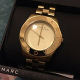 Marc Jacobs Blade Gold Dial Gold Steel Strap Watch for Women - MBM3126 Authentic Buy Shop Now
