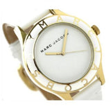 Marc Jacobs Blade White Dial White Leather Strap Watch for Women - MBM1098 Authentic Buy Shop Now