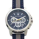 Maserati Royale 44mm Stainless Steel Fiber Strap Watch For Men - R8871637001 Authentic Buy Shop Now