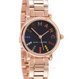 Marc Jacobs Roxy Black Dial Rose Gold Steel Strap Watch for Women - MJ3569 Authentic Buy Shop Now