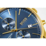 Hugo Boss Associate Blue Dial Gold Steel Strap Watch for Men - 1513841 Authentic Buy Shop Now