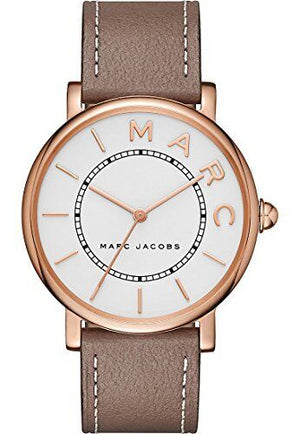 Marc Jacobs Roxy White Dial Cement Brown Leather Strap Watch for Women - MJ1533 Authentic Buy Shop Now