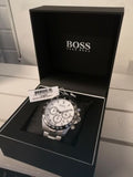 Hugo Boss Hero Chronograph White Dial Silver Steel Strap Watch for Men - 1513875 Authentic Buy Shop Now