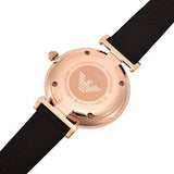 Emporio Armani Classic Quartz Pink Dial Brown Leather Strap Watch For Women - AR1911 Authentic Buy Shop Now