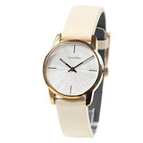 Calvin Klein City White Dial White Leather Strap Watch for Women - K2G231XH Authentic Buy Shop Now