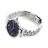 Emporio Armani Gianni T Bar Dark Blue Dial Silver Stainless Steel Watch For Women - AR11091 Authentic Buy Shop Now