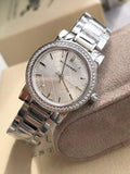 Burberry The City Diamonds Silver Dial Silver Steel Strap Watch for Women - BU9220 Authentic Buy Shop Now
