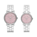 Marc Jacobs Baker Pink Dial Silver Steel Strap Watch for Women - MBM3280 Authentic Buy Shop Now