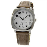 Marc Jacobs Mandy Silver Dial Brown Leather Strap Watch for Women - MJ1563 Authentic Buy Shop Now