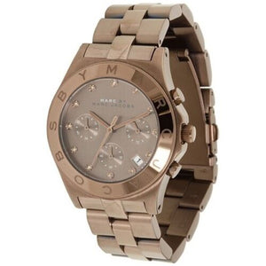 Marc Jacobs Blade Chronograph Brown Dial Brown Steel Strap Watch for Women - MBM3121 Authentic Buy Shop Now