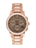 Burberry The City Grey Dial Rose Gold Steel Strap Unisex Watch - BU9754 Authentic Buy Shop Now