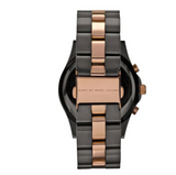 Marc Jacobs Blade Chronograph Grey Dial Two Tone Steel Strap Watch for Women - MBM3180 Authentic Buy Shop Now