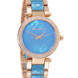 Michael Kors Parker Blue Mother of Pearl Dial Two Tone Steel Strap Watch for Women - MK6491 Authentic Buy Shop Now