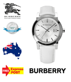 Burberry The City White Dial White Leather Strap Watch for Women - BU9128 Authentic Buy Shop Now