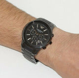 Emporio Armani Ceramica Chronograph Black Dial Black Steel Strap Watch For Men - AR1451 Authentic Buy Shop Now