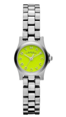 Marc Jacobs Henry Yellow Dial Silver Steel Strap Watch for Women - MBM3201 Authentic Buy Shop Now