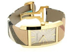 Burberry Pioneer Champagne Dial Haymarket Beige Leather Strap Watch for Women - BU9407 Authentic Buy Shop Now