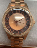 Marc Jacobs Henry Transparent Rose Gold Dial Rose Gold Steel Strap Watch for Women - MBM3339 Authentic Buy Shop Now