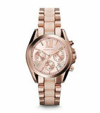 Michael Kors Bradshaw Rose Gold Dial Two Tone Steel Strap Watch for Women - MK6066 Authentic Buy Shop Now