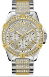 Guess Frontier Chronograph Crystals Silver Dial Two Tone Steel Strap Watch for Men - W0799G4 Authentic Buy Shop Now