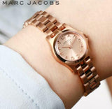 Marc Jacobs Dinky Rose Gold Dial Rose Gold Steel Strap Watch for Women - MBM3200 Authentic Buy Shop Now