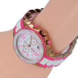 Marc Jacobs Rock Chronograph White Dial Two Tone Silicone Strap Watch for Women - MBM2593 Authentic Buy Shop Now