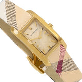 Burberry Nova Gold Tone Square Dial Leather Strap Watch for Women - BU1582 Authentic Buy Shop Now