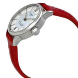 Tissot Chemin Des Tourelles Automatic Mother of Pearl White Dial Red Leather Strap Watch For Women - T099.207.16.118.00 Authentic Buy Shop Now