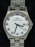 Marc Jacobs Henry Diamonds White Dial Silver Steel Strap Watch for Women - MBM3044 Authentic Buy Shop Now