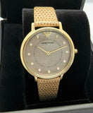 Emporio Armani Kappa Quartz Mother of Pearl Taupe Dial Brown Leather Strap Watch For Men - AR11151 Authentic Buy Shop Now
