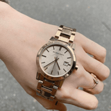 Burberry The City Gold Dial Gold Steel Strap Watch for Women - BU9134 Authentic Buy Shop Now
